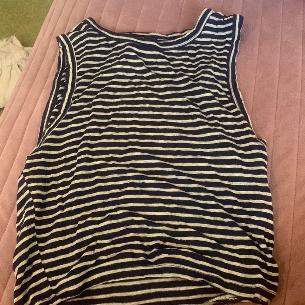 navy striped tank top